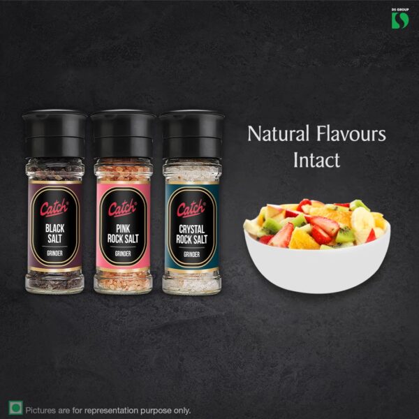 Catch Grinder Pink Rock Salt 100 GMS + Grinder Black Salt 100 GMS+ Grinder Crystal Rock Salt 100 GMS - Image 4