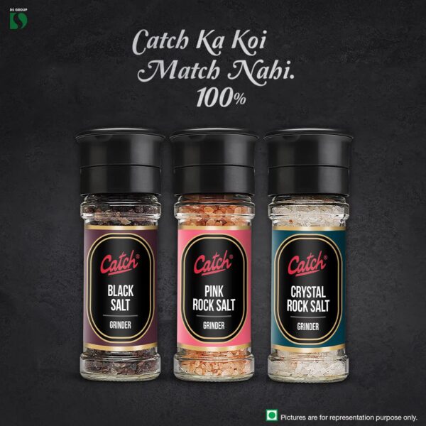 Catch Grinder Pink Rock Salt 100 GMS + Grinder Black Salt 100 GMS+ Grinder Crystal Rock Salt 100 GMS - Image 3